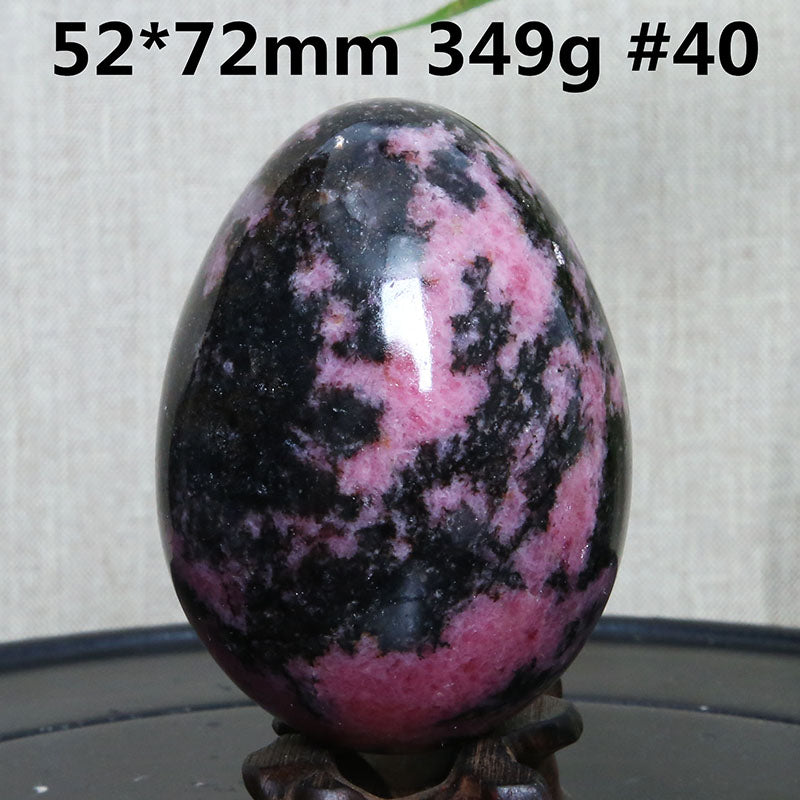 Natural Crystal Plum Tourmaline Stone Egg Ore Specimen Ornaments