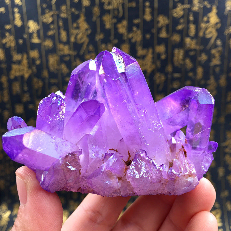 Amethyst Cluster Cornucopia Ornament Degaussing