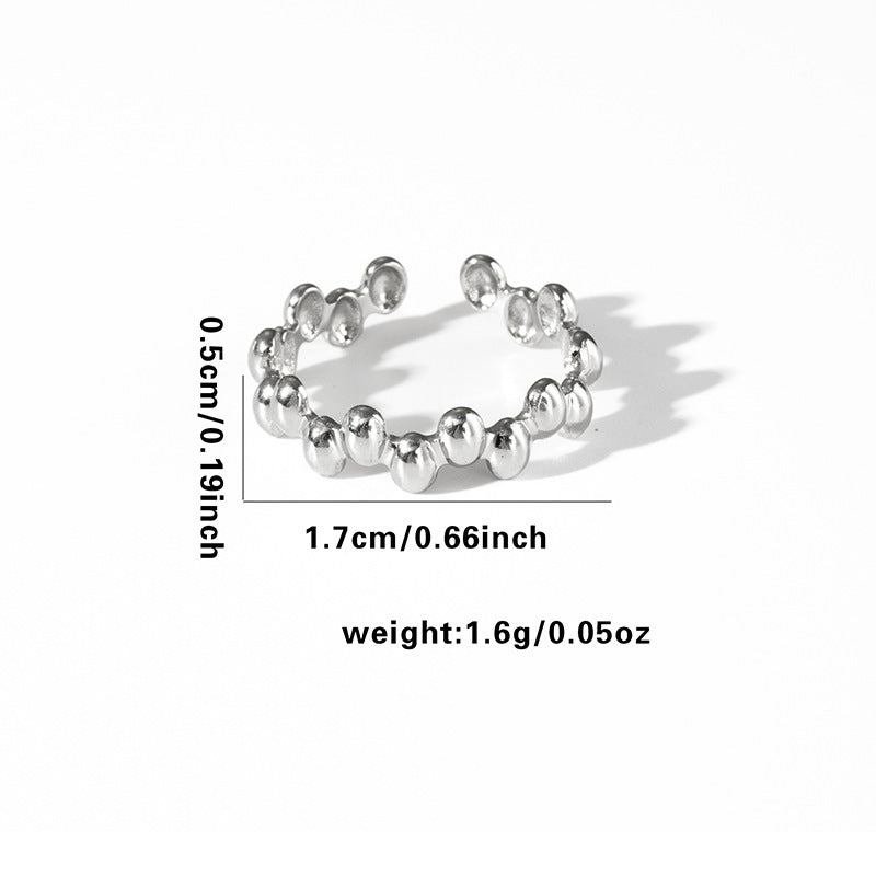 Fashion Personalized New Fishtail Palm Plaid Ring