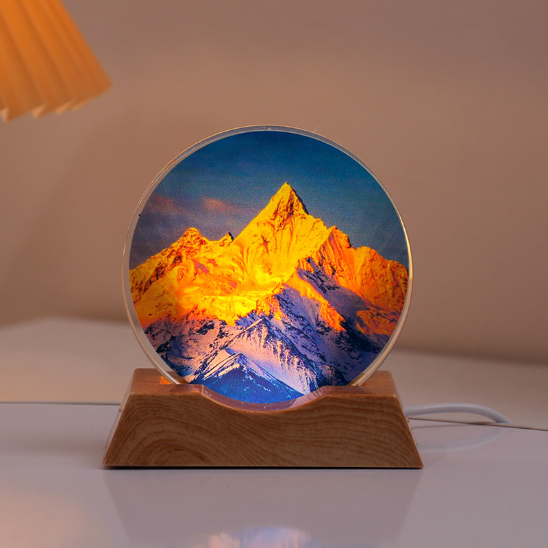 Astronaut Planet Table Lamp Crystal Night Light Illuminated Decorative Piece
