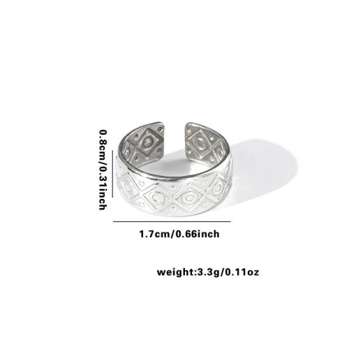 Fashion Personalized New Fishtail Palm Plaid Ring