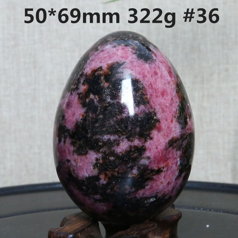 Natural Crystal Plum Tourmaline Stone Egg Ore Specimen Ornaments