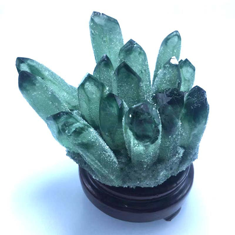White Green Crystal Cluster Rough Stone Specimen Home Decoration Technology